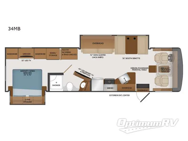 2021 Fleetwood Fortis 34MB Floorplan Photo