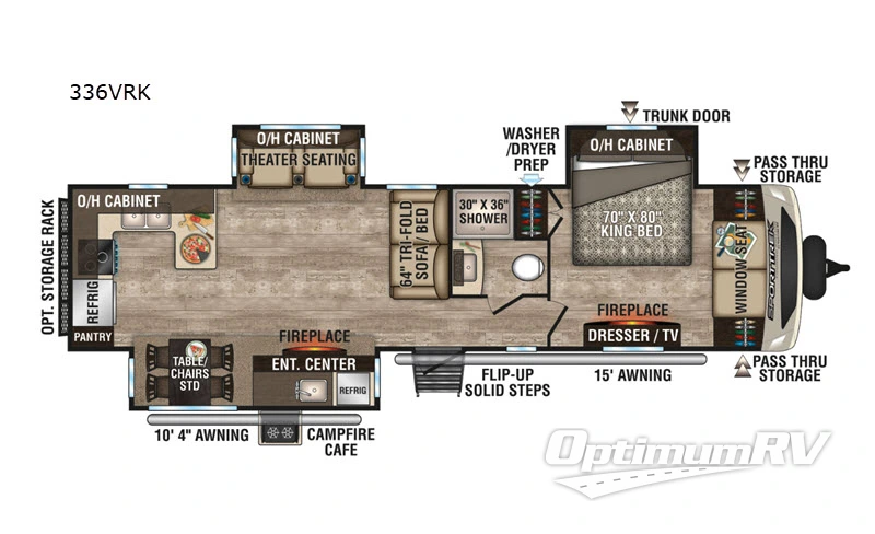 2019 Venture SportTrek Touring Edition 336VRK Floorplan Photo