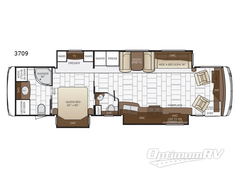 2018 Newmar Ventana 3709 Floorplan Photo