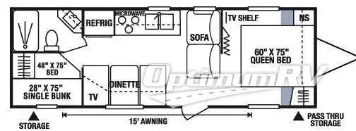 2008 KZ Sportsmen LE S272LE Floorplan Photo