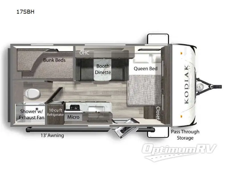 2024 Dutchmen Kodiak SE 17SBH Floorplan Photo