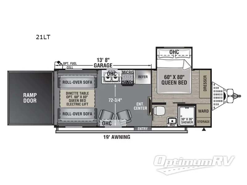 2024 Forest River Work and Play 21LT Floorplan Photo