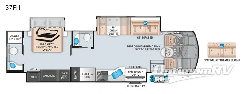 2020 Thor Challenger 37FH Floorplan Photo