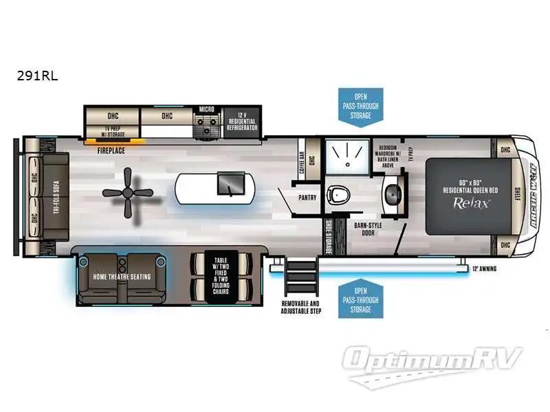 2021 Forest River Cherokee Arctic Wolf 291RL RV Floorplan Photo
