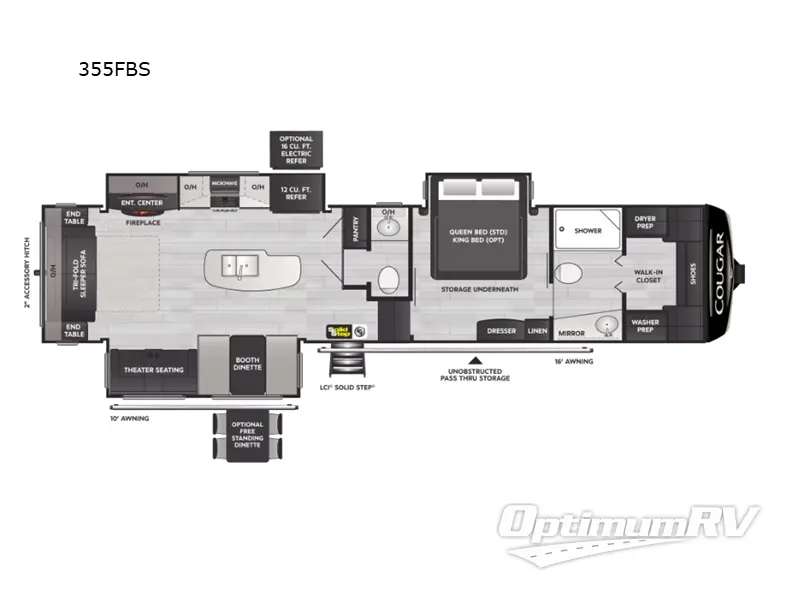 2023 Keystone Cougar 355FBS RV Floorplan Photo