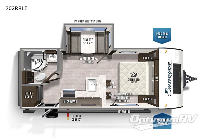 2020 Forest River Surveyor Legend 202RBLE RV Floorplan Photo