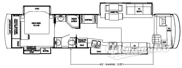 2007 Newmar Dutch Star DSDP 4304 Floorplan Photo