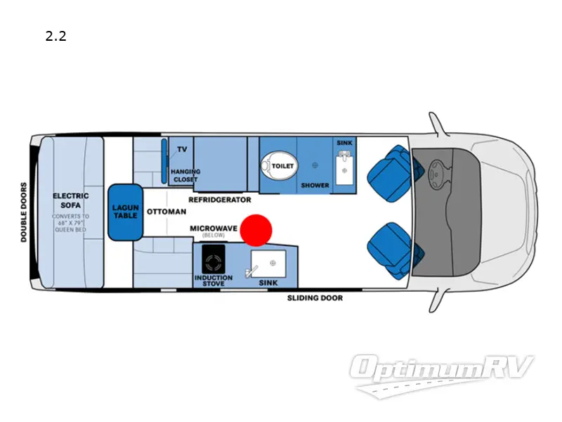 2022 Pleasure-Way Ontour 2.2 Floorplan Photo