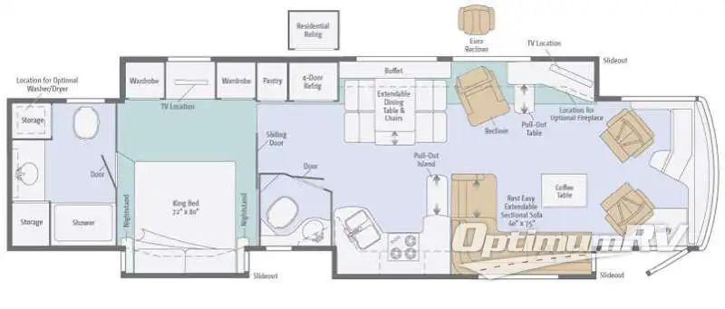 2012 Itasca Ellipse 42QD Floorplan Photo