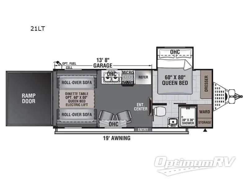 2021 Forest River Work and Play 21LT Floorplan Photo