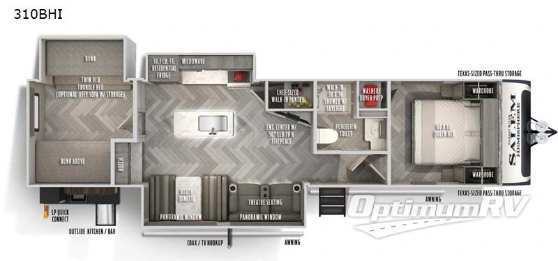 2020 Forest River Salem Hemisphere 310BHI Floorplan Photo