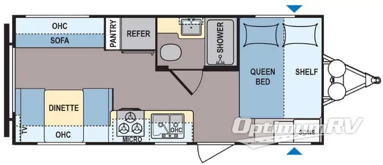 2017 Dutchmen Coleman Lantern Series 192RD Floorplan Photo