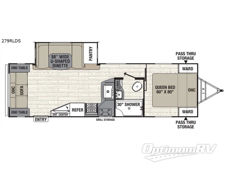 2018 Coachmen Freedom Express Ultra Lite 279RLDS Floorplan Photo