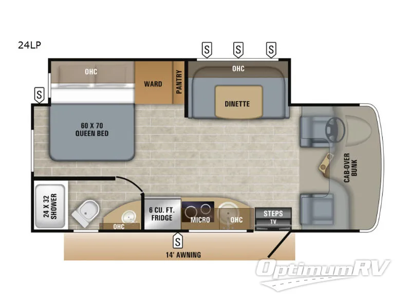 2019 Jayco Melbourne Prestige 24LP Floorplan Photo