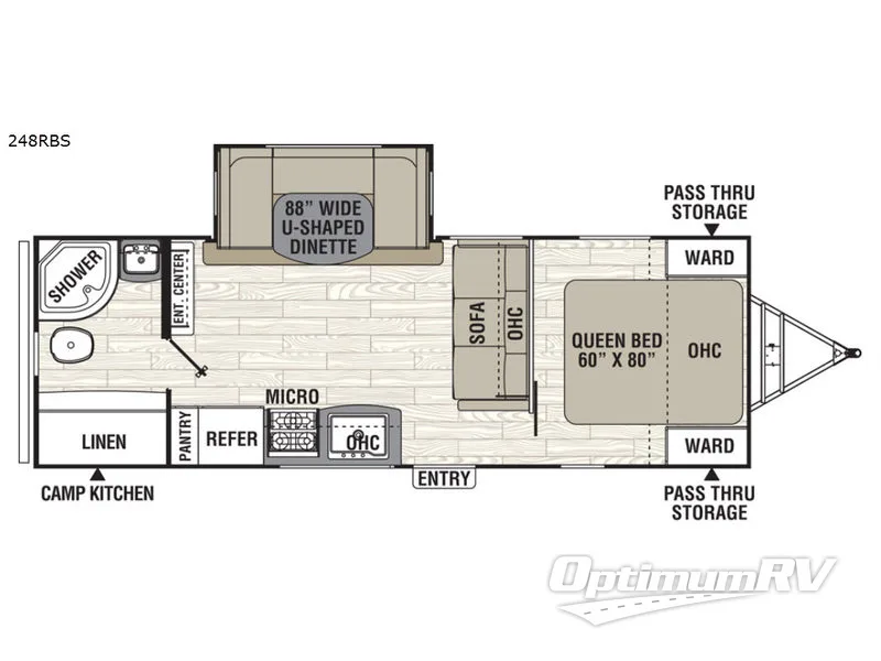 2018 Coachmen Freedom Express Ultra Lite 248RBS RV Floorplan Photo