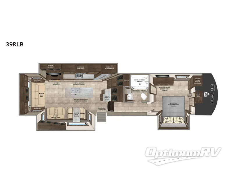 2020 VanLeigh Beacon 39RLB Floorplan Photo