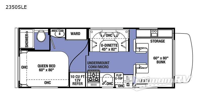 2020 Forest River Sunseeker LE 2350SLE Ford Floorplan Photo