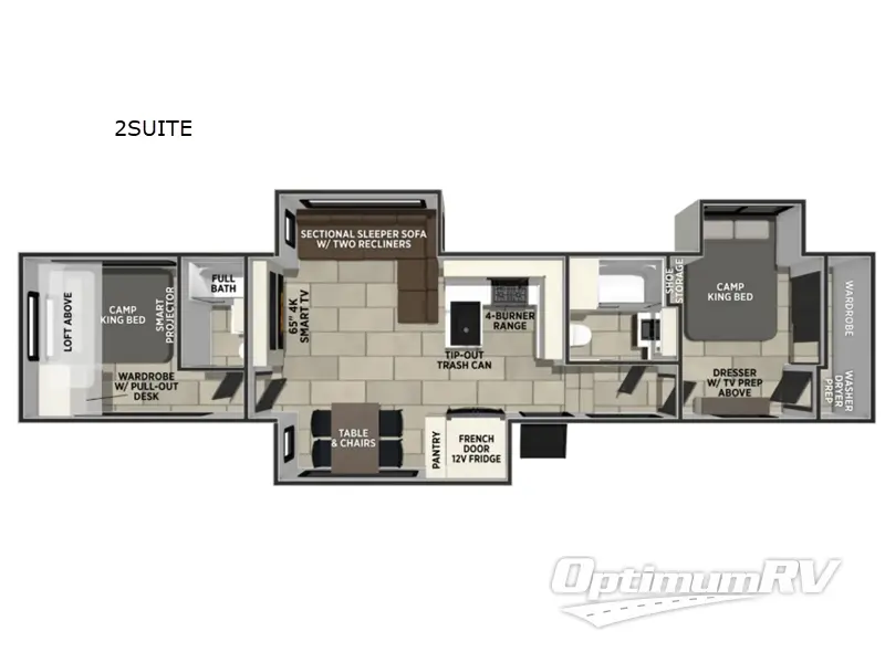 2027 Forest River Crusader 2SUITE RV Floorplan Photo