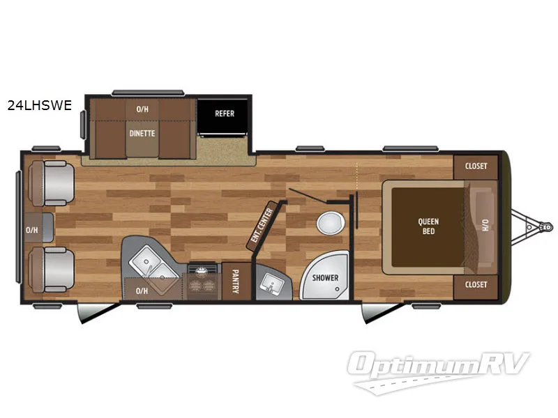 2017 Keystone Hideout 24LHSWE Floorplan Photo