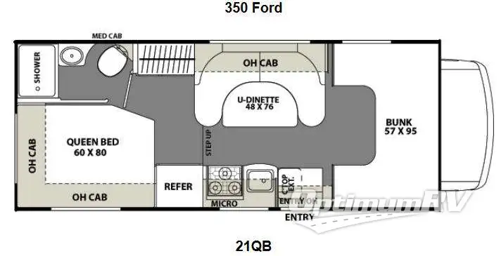 2016 Coachmen Freelander 21QB Ford 350 Floorplan Photo