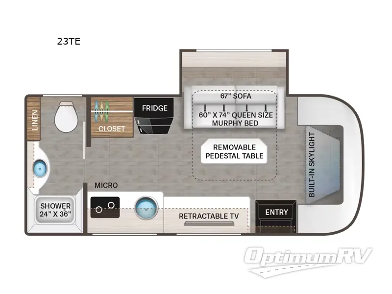 2024 Thor Gemini AWD 23TE Floorplan Photo