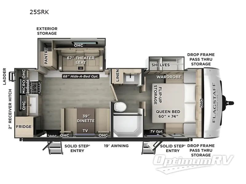 2026 Forest River Flagstaff Micro Lite 25SRK RV Floorplan Photo