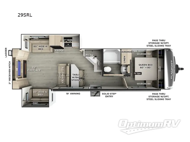 2026 Forest River Flagstaff Super Lite 29SRL Floorplan Photo