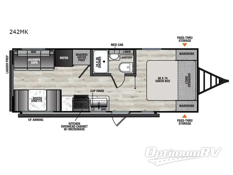 2026 Forest River Viking 5K Series 242MK Floorplan Photo