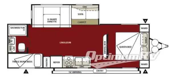 2013 Forest River Wildwood 26TBSS Floorplan Photo