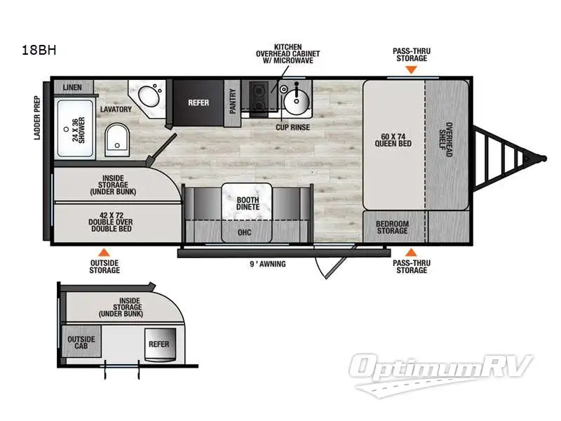 2026 Forest River Viking 4K Series 18BH Floorplan Photo