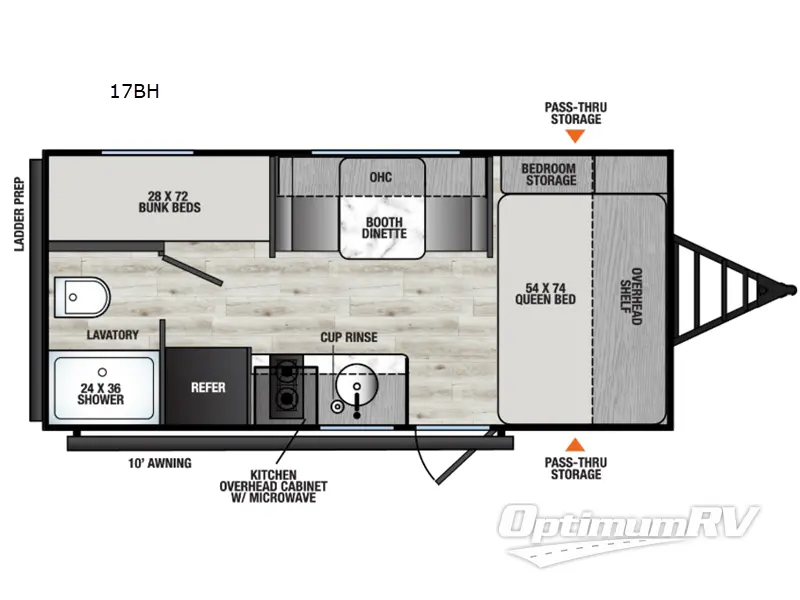 2026 Forest River Viking Saga 17BH RV Floorplan Photo