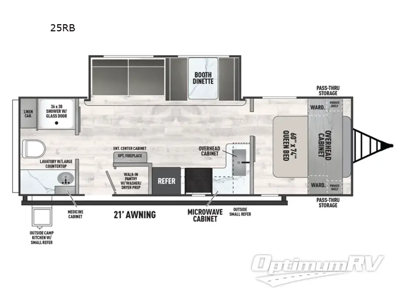 2026 Forest River Viking 6K Series 25RB RV Floorplan Photo