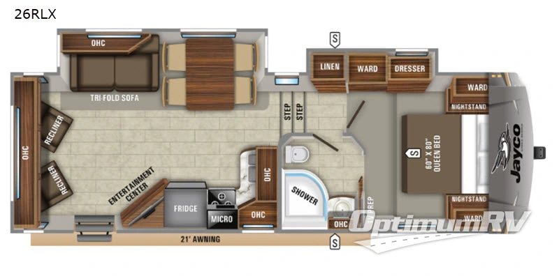 2019 Jayco Eagle HTX 26RLX Floorplan Photo