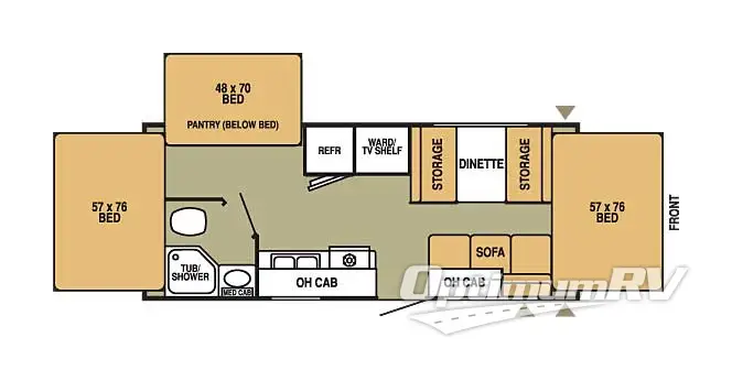 2004 Starcraft Travel Star Expandables 21SB Floorplan Photo