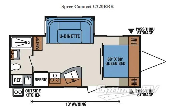 2015 KZ Spree Connect C220RBK RV Floorplan Photo