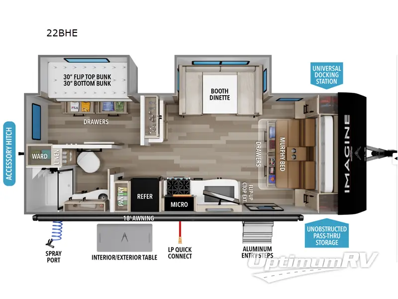 2027 Grand Design Imagine XLS 22BHE RV Floorplan Photo