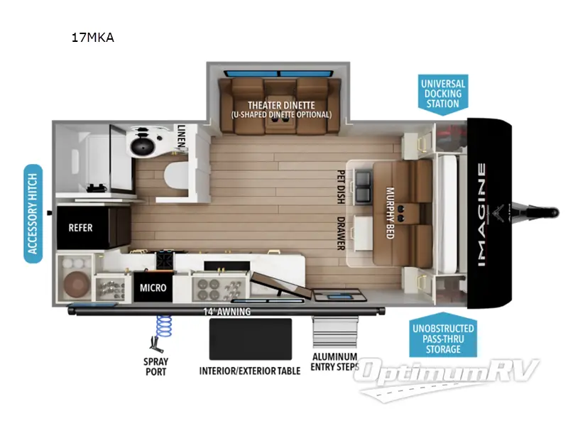 2027 Grand Design Imagine AIM 17MKA Floorplan Photo