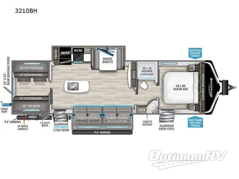 2024 Grand Design Imagine 3210BH Floorplan Photo