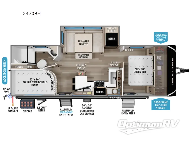 2027 Grand Design Imagine 2470BH Floorplan Photo