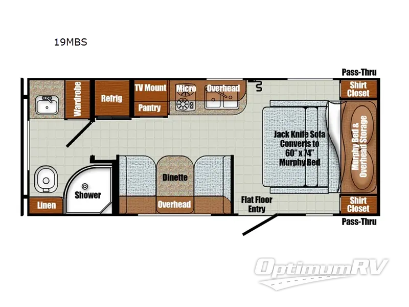 2024 Gulf Stream Vista Cruiser 19MBS Floorplan Photo