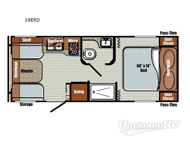 2024 Gulf Stream Vista Cruiser 19ERD RV Floorplan Photo