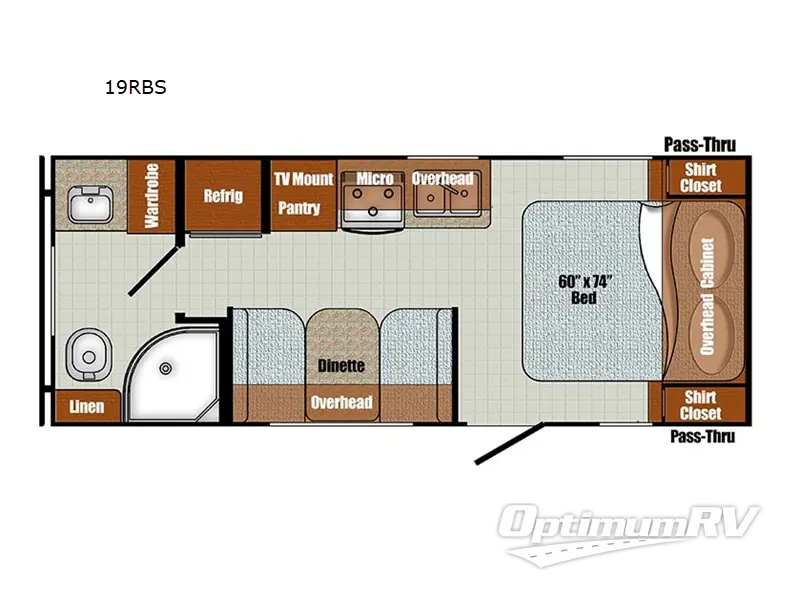 2024 Gulf Stream Vista Cruiser 19RBS Floorplan Photo