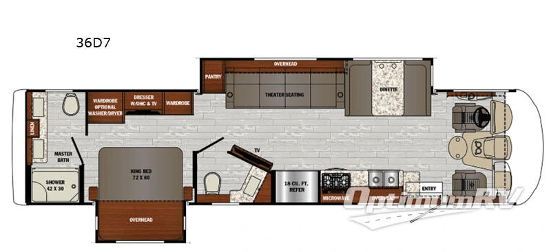 2020 Forest River Georgetown 7 Series 36D7 Floorplan Photo