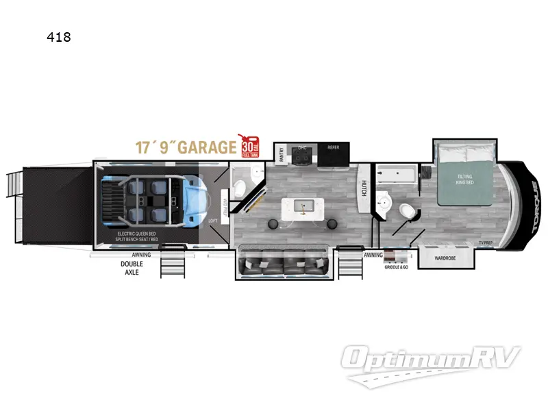 2024 Heartland Torque 418 Floorplan Photo