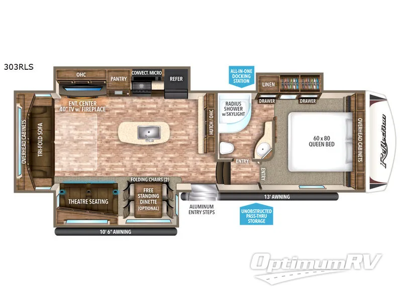 2017 Grand Design Reflection 303RLS RV Floorplan Photo