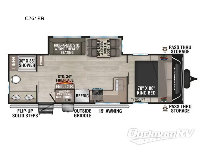 2026 KZ Connect C261RB RV Floorplan Photo