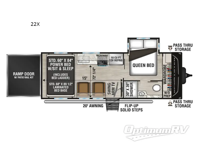 2026 KZ Sportster X 22X RV Floorplan Photo
