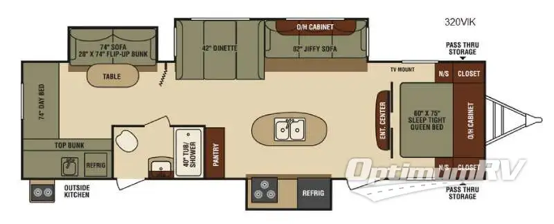 2016 Venture SportTrek 320VIK Floorplan Photo