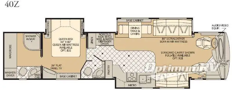 2007 American Coach American Tradition 40Z RV Floorplan Photo
