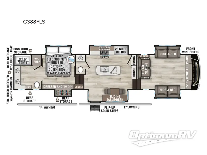 2026 KZ Durango Gold G388FLS Floorplan Photo